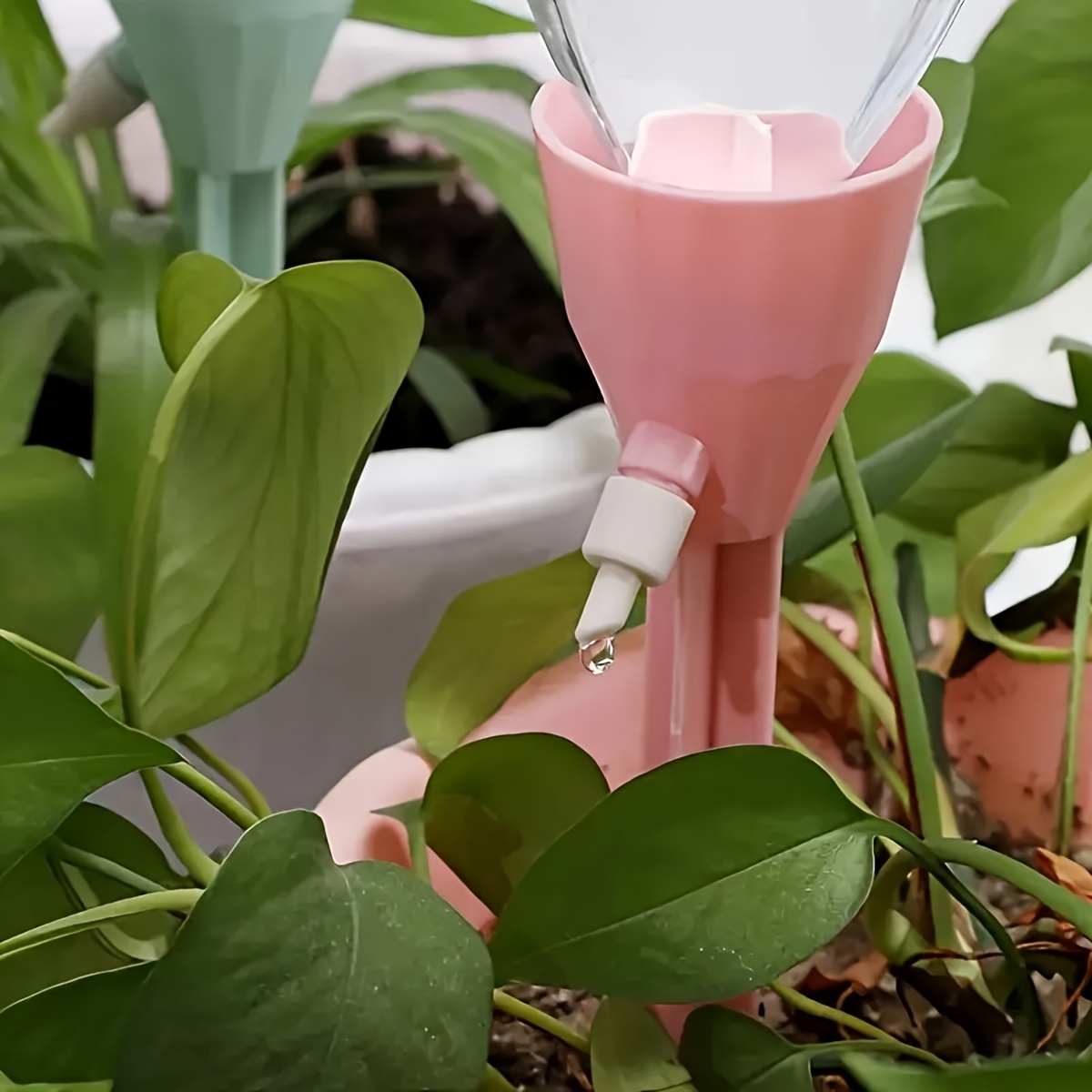 Plant Parent Kit - ชุดระบบน้ำหยดอัตโนมัติสำหรับพืช 10 ชิ้น เหมาะสำหรับพืชในสวนในร่ม ใช้ได้กับขวดเกลียวมาตรฐานยุโรปและอเมริกา