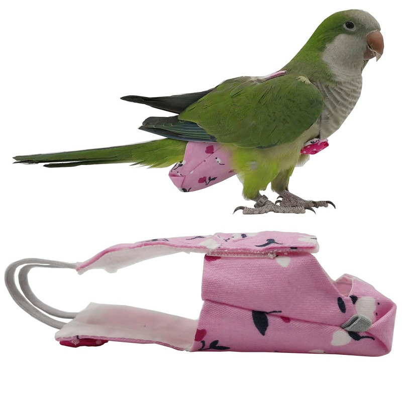 Plant Parenthood - Parrot ผ้าอ้อม Bowtie น่ารักสีสันผลไม้ดอกไม้ Cockatiel นกพิราบขนาดเล็กขนาดกลางขนาดใหญ่สัตว์เลี้ยงนกชุดสูทเสื้อผ้าล้างทําความสะอาดได้