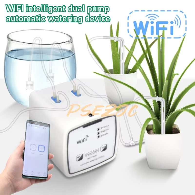 Plant Parent Kit - โทรศัพท์มือถือรีโมทคอนโทรล WIFI อัจฉริยะ Dual ปั๊มอุปกรณ์รดน้ําอัตโนมัติสําหรับระเบียงสวนกระถางต้นไม้หยดชลประทาน