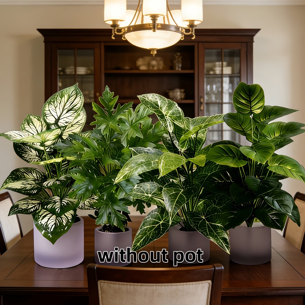 ต้นไม้ประดิษฐ์ 4 ชิ้น พร้อมใบ  - Fiddle Leaf Fig บทวิจารณ์และราคา