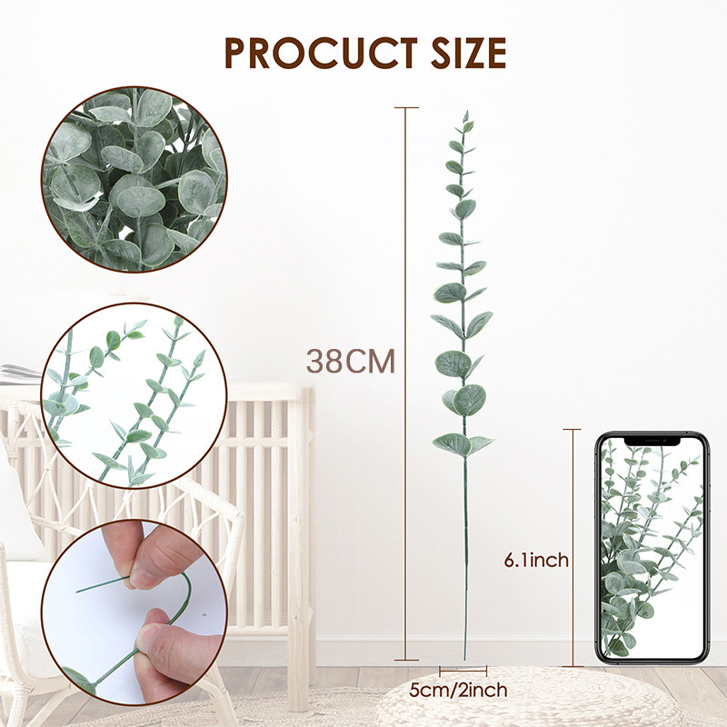 20pcs ประดิษฐ์ Eucalyptus ลําต - Fiddle Leaf Fig บทวิจารณ์และราคา