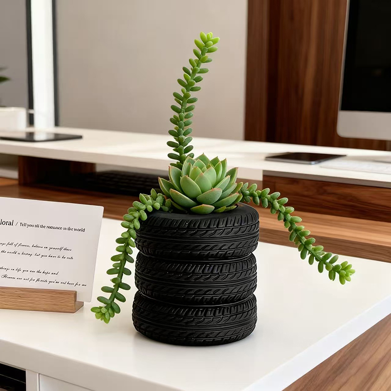 กระถางต้นไม้เรซิ่นรูปยางรถยนต์ - Snake Plant Ceramic บทวิจารณ์และราคา