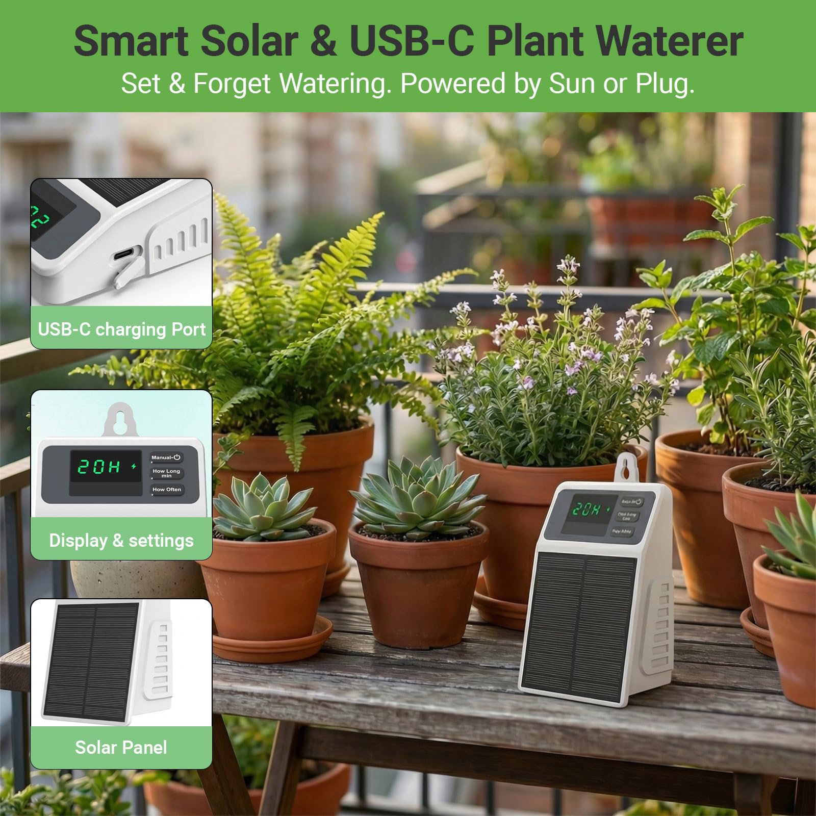 ระบบให้น้ำหยดด้วยพลังงานแสงอาท - Plant Parent Kit บทวิจารณ์และราคา