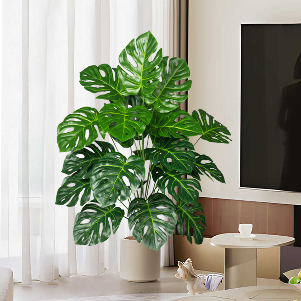 70-100 ซม.ประดิษฐ์ Monstera Tr - Fiddle Leaf Fig บทวิจารณ์และราคา