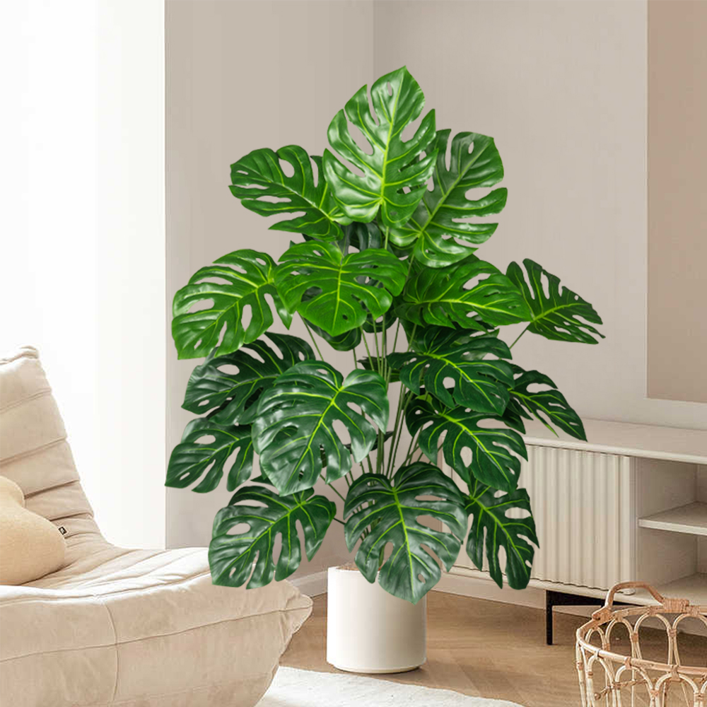 70-100 ซม.ประดิษฐ์ Monstera Tr - Fiddle Leaf Fig บทวิจารณ์และราคา