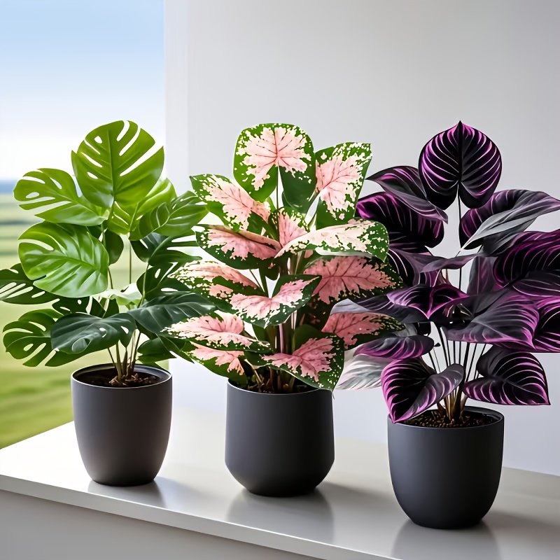 ชุดต้นไม้ประดิษฐ์ 3 ชิ้น รวมต้ - Fiddle Leaf Fig บทวิจารณ์และราคา
