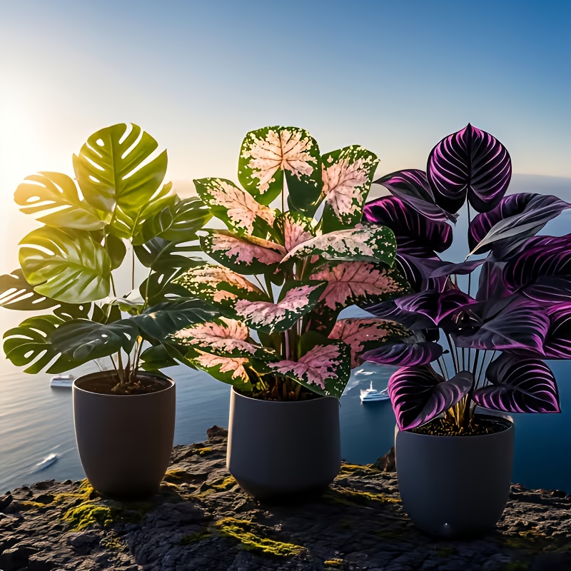 ชุดต้นไม้ประดิษฐ์ 3 ชิ้น รวมต้ - Fiddle Leaf Fig บทวิจารณ์และราคา