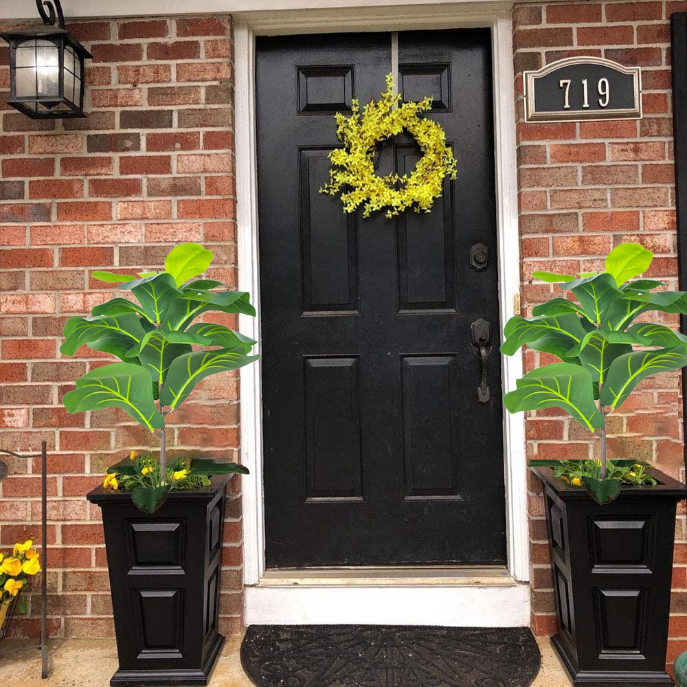 AB33-2Pcs ประดิษฐ์ Fiddle Leaf - Fiddle Leaf Fig บทวิจารณ์และราคา